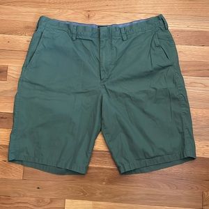 J Crew Mens Green Chino Shorts. 38X10.5